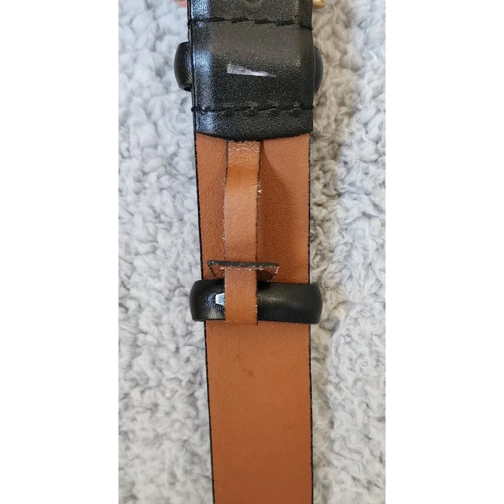 Mens Warehouse Mens Full Grain Italian Leather Belt Black‎ 8582-02 Size 46/115